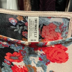 Free people dress, black and pink with floral details